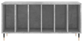 betonszürke szerelt fa hanglemezszekrény 100 x 38 x 48 cm