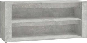 vidaXL betonszürke szerelt fa cipőtartó 100x35x45 cm