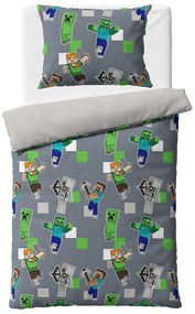 Minecraft gyerek ágyneműhuzat Fedezd fel a világod, 140 x 200 cm, 70 x 90 cm