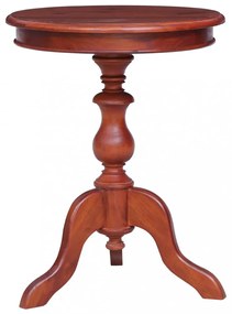 barna tömör mahagóni kisasztal 50 x 50 x 65 cm