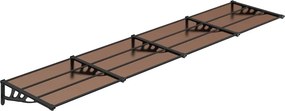 vidaXL fekete polikarbonát ajtóelőtető 396 x 90 cm