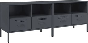 vidaXL 2 db antracitszürke acél TV-szekrény 68 x 39 x 50,5 cm