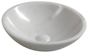 Sapho - Ráépített mosdó BLOK átm. 40 cm márvány/fehér