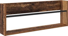 vidaXL Magazin állvány polcokkal Öreg fa 80 x 12 x 30 cm Faanyag