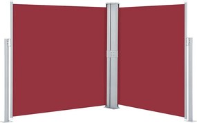 vidaXL piros behúzható oldalsó napellenző 140 x 600 cm