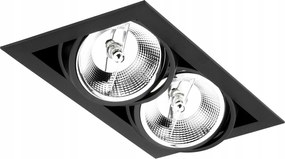 Halogén lámpatest Süllyesztett Mennyezeti Lámpa Négyzet alakú 2x GU10 AR111