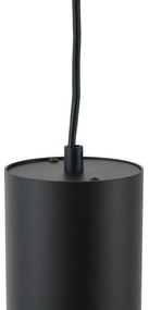 Modern fekete függőlámpa 1 fázisú sínrendszerhez GU10 70mm - Iconic Holt
