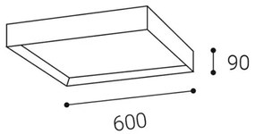 LED2 - LED Mennyezeti lámpa MILO LED/60W/230V fehér 3000/4000K