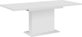 Kihúzható étkezőasztal, fehér, 160-200x90 cm, BOBA