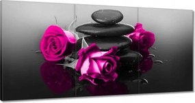 Vászonkép 180x90 Rózsaszín rózsa Spa Wellness
