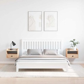 Éjjeli asztal 2 pcs Barna 38 x 36 x 29.5 cm Tömör fenyőfa