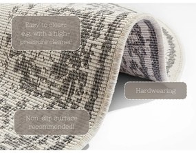 Borbon szürke-krémszínű kültéri szőnyeg, ø 140 cm - NORTHRUGS