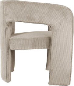 Bézs kordbársony fotel Vigor – Leitmotiv