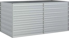 vidaXL ezüstszínű horganyzott acél kerti magaságyás 160 x 80 x 77 cm