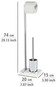 WENKO 20486100 - WC-kefe NOBLE 20x74 cm króm/fehér