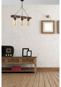 JASMIN láncos csillár 3xE27/40W/230V barna/bézs