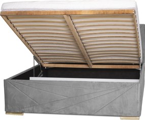 ROSI ágy 160x200 cm Sötétkék Matraccal