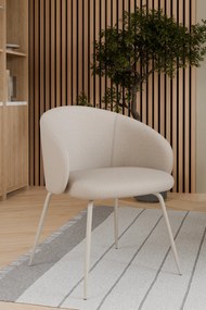 MAZZONI EXPORT CLARA Bézs (Basel 24 szövet)/bézs lábak - MODERN KÁRPITOZOTT KAGYLÓSZÉK LOFT STÍLUSÚ NAPPALIBA/ÉTKEZŐBE/IRODÁBA