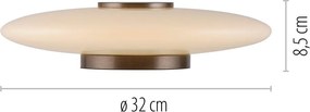 Paul Neuhaus modern asztali lámpa pure vitrum bézs barna pln4080-34