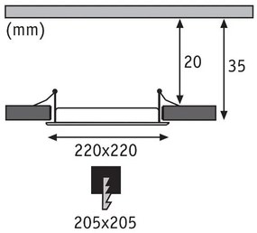 Paulmann 92066 - LED/18W IP44 Fürdőszobai beépíthető lámpa 230V