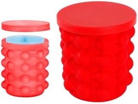 Szilikon jégkocka készítő és italhűtő - 12 x 14 cm - piros