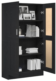 Könyvespolcok 2 db Fekete Tölgy 165x30,5x150 cm Műgyanta