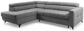 Nardo L kinyitható sarokkanapé, bal oldali - szürke Pretty 17 plüss