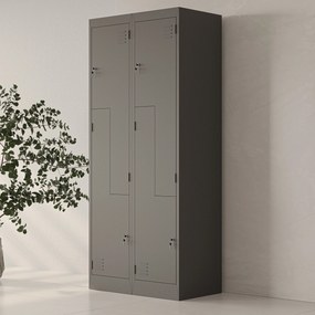 „L” típusú fémszekrény JULIA, 800 x 1850 x 450 mm, antracit