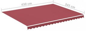 burgundi vörös csere napellenző ponyva 4,5 x 3,5 m