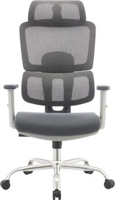 Irodai szék, szürke/króm, teherbírás 150 kg, BYRON