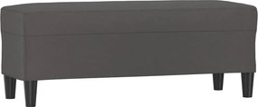 vidaXL szürke műbőr pad 100 x 35 x 41 cm