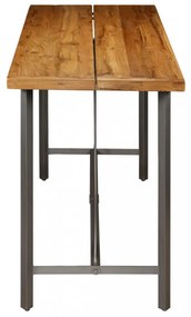 újrahasznosított tömör tíkfa bárasztal 150 x 70 x 106 cm