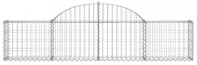 10 db íves horganyzott vas gabion kosár 200x30x40/60 cm