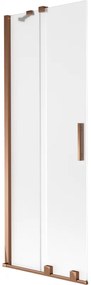 Mexen Velar, 2 szárnyas eltolható kádparaván 75 x 150 cm, 8 mm-es mattüveg, rózsarany, 896-075-000-31-60