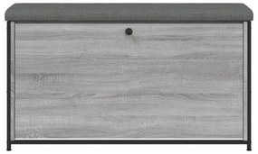 szürke sonoma színű cipőpad lehajtható fiókkal 102 x 32 x 56 cm