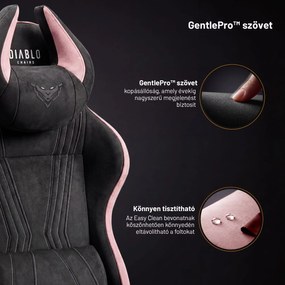 Szövet gamer szék fekete-rózsaszín Diablo X-Horn 2.0 Akira Pink Normal