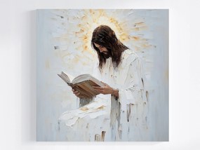Vászonkép Canvas Portré Jézus Krisztus Könyv Vallás 40x40