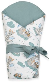 Kétoldalas gyerek pólya New Baby Sárkány 80x80 cm