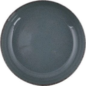 Tányérkészlet porcelán, kék, 18 darabos