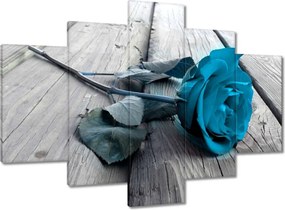 Festmények 150x105 Kék rózsa a deszkákon