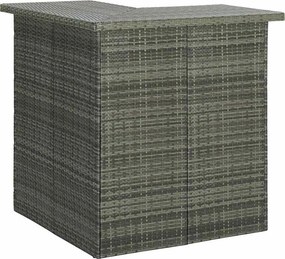 vidaXL szürke polirattan sarok bárasztal 100 x 50 x 105 cm