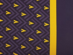 Sötétkék és sárga pamutszatén ágynemű-garnitúra 155 x 220 cm WALLINGFORD Beliani