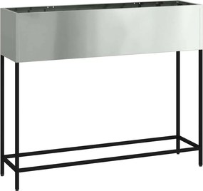 vidaXL Magas Kerti Cserép Ezüst 100 x 26 x 82 cm Horganyzott acél
