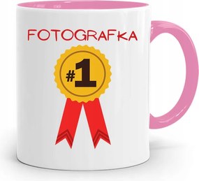 Rózsaszín Bögre Fotósnak Első Számú Ajándék fényképes nyomattal