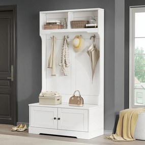 Akasztó Ruhaakasztó, cipősszekrény 2 rekesz 4 akasztó Fehér