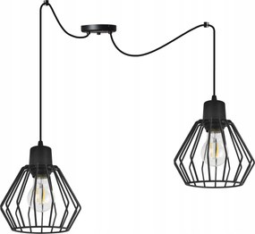 Mennyezeti Lámpa Lógó Csillár Pók Fekete Loft Dupla Konyha Nappali