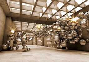 Fotótapéta Fém gömbök a folyosón vinil perspektíva 520x318 +ragasztó