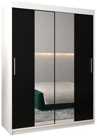Ruhásszekrény 150 cm Toki 1 (matt fekete + matt fekete). 1064902