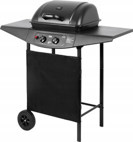 Teesa TSA0080 Gázgrill Bbq 2000, 2 égőfej, 5 kW, fekete