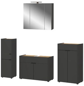 Antracitszürke fürdőszobai bútor szett Forano – Germania